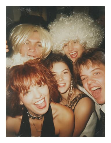 Polaroid photo of friends